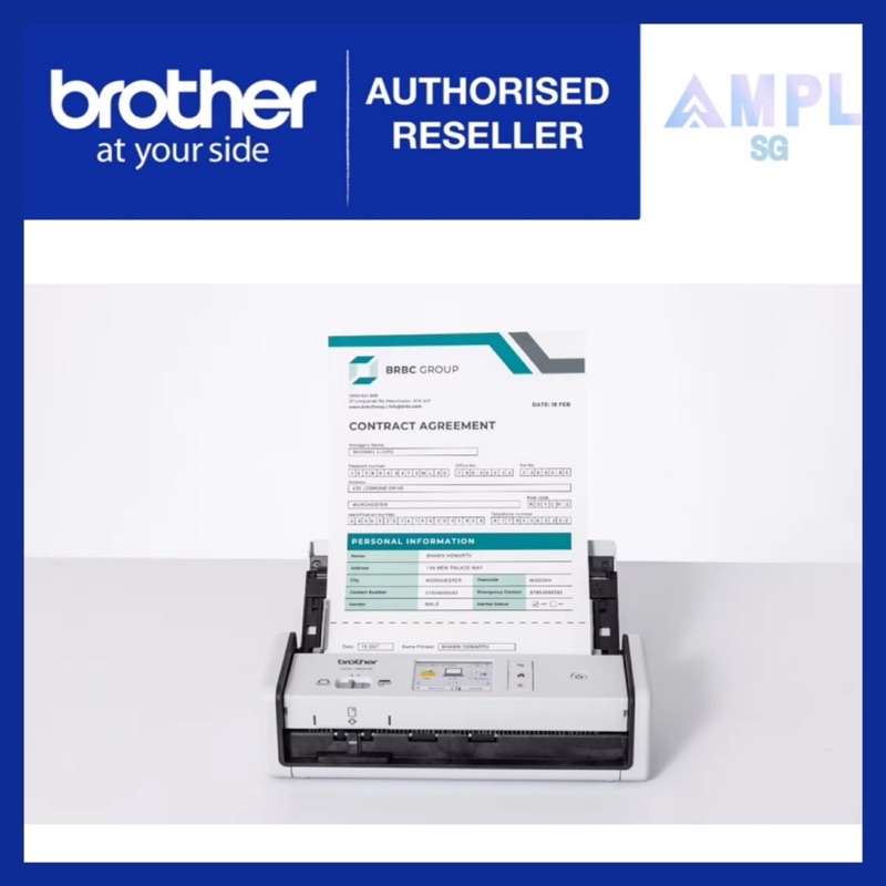 Brother ADS-1800W Wireless Compact Scanner | Dedicated ID Card Slot ...