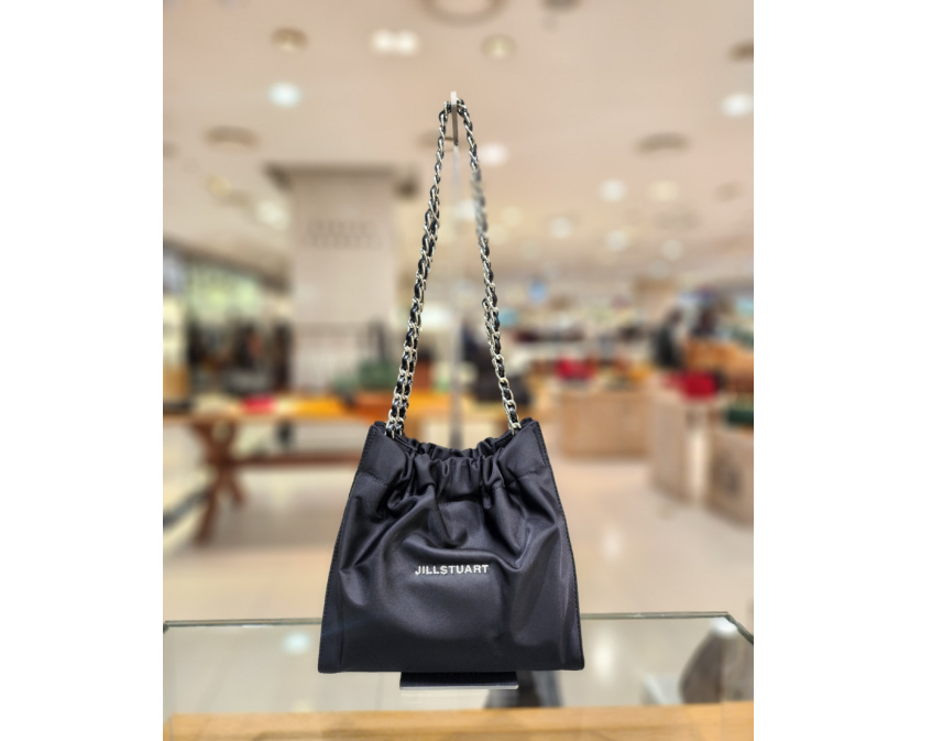 JILL STUART] FREE CHARM + Small Nylon Coco Chain in Black