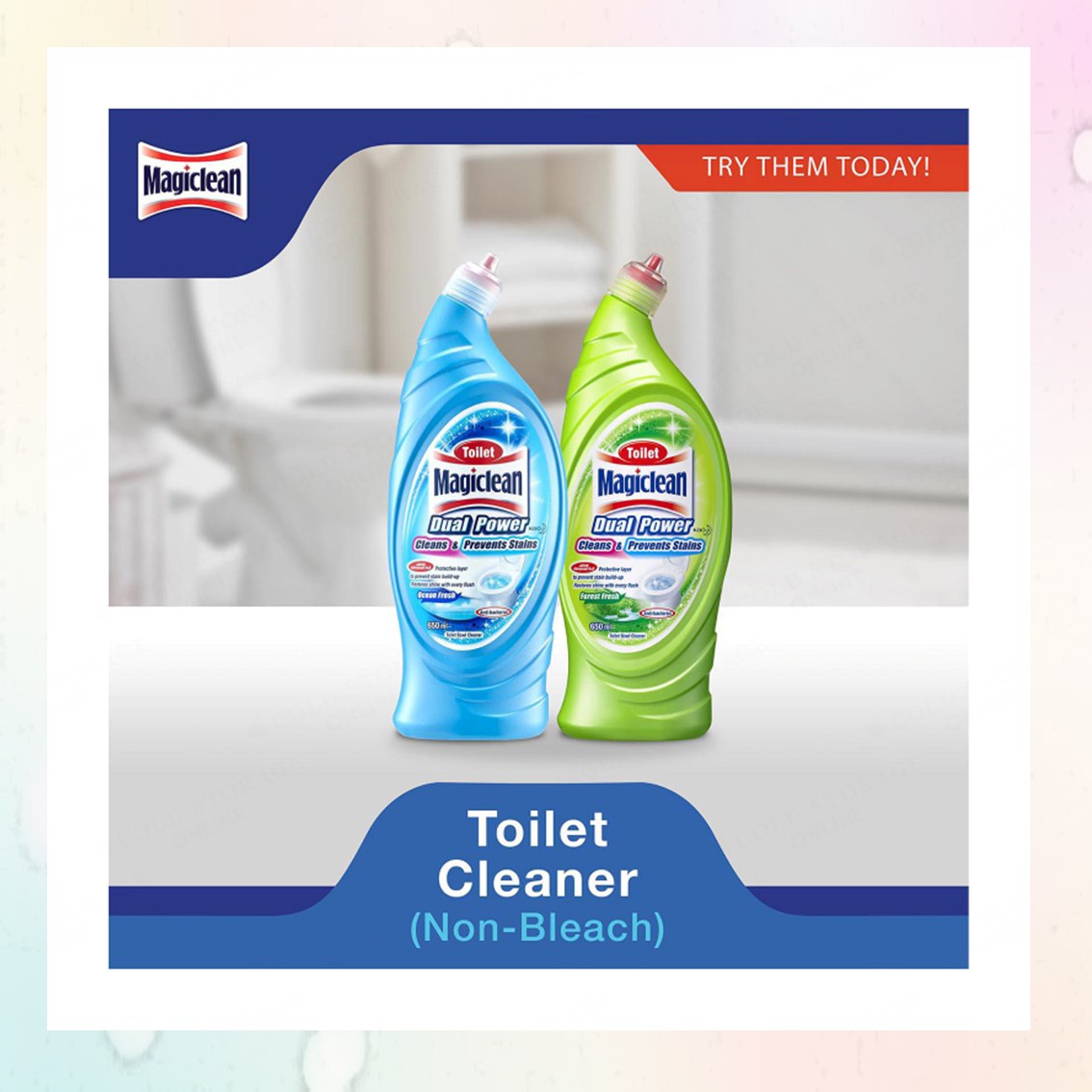 MAGICLEAN Toilet Bleach / Toilet Duo Power/ Bathroom / Kitchen / Glass ...
