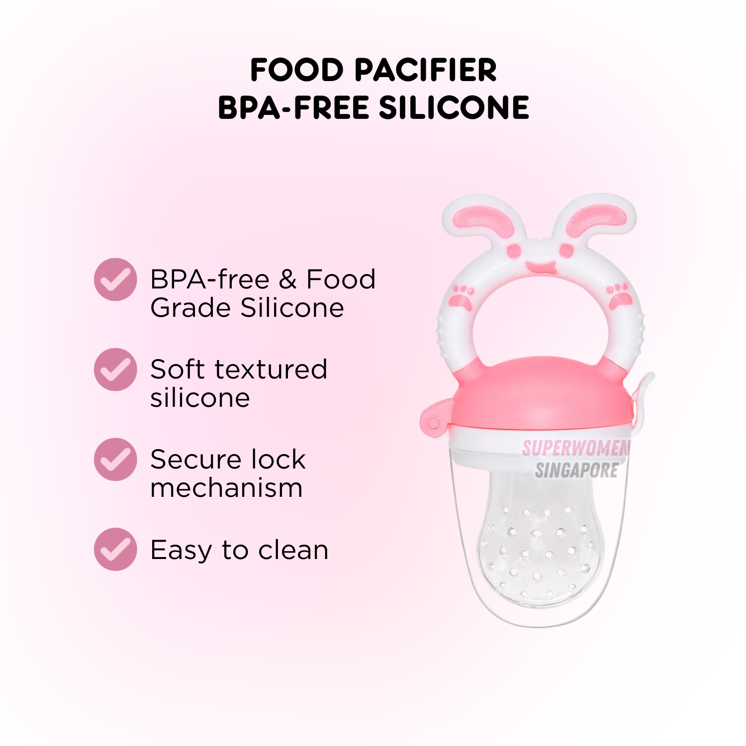 Baby Fresh Food Feeder & Teether with Case | BPA Free Silicone Teething ...