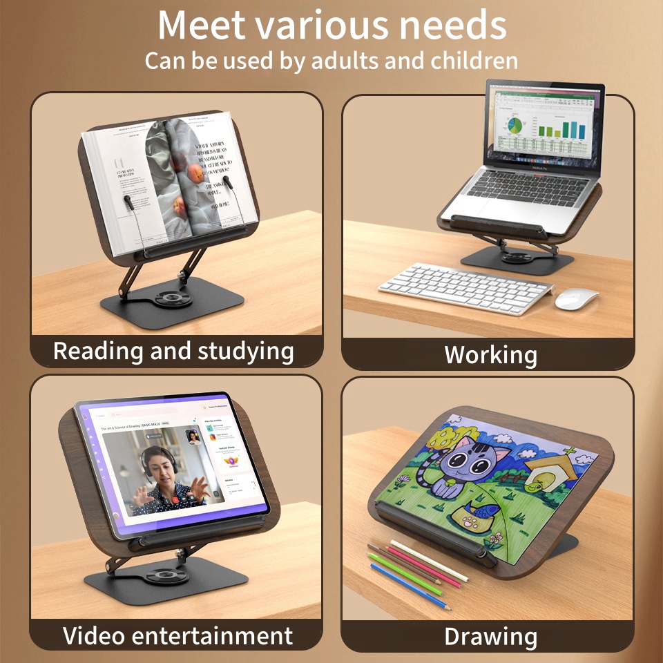 Reading Stand Book Stand Laptop Stand Reading Board High-Quality Wood ...