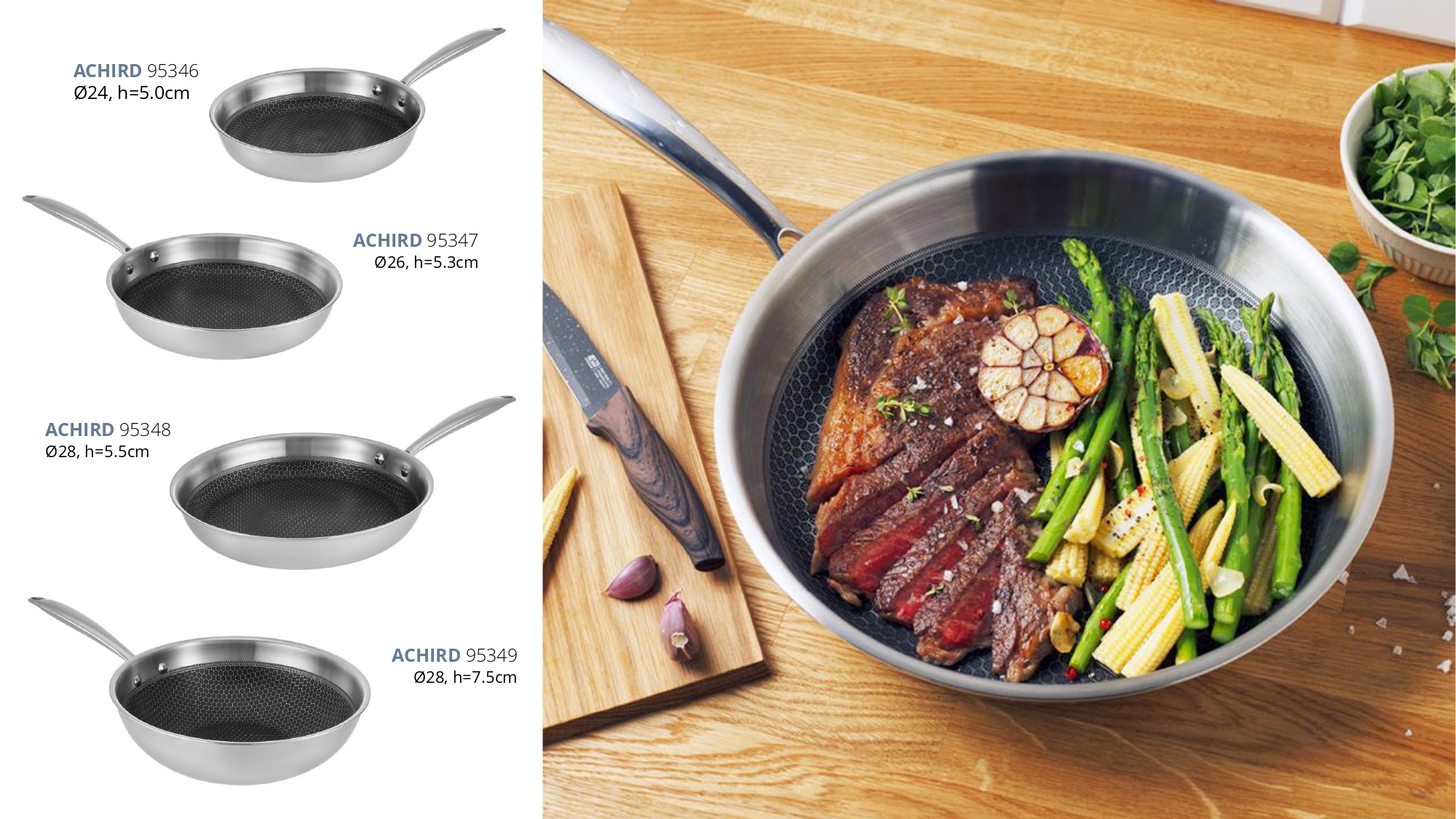 Resto Kitchenware Achird Frypan Stainless Steel 24cm/26cm/28cm | Shopee ...