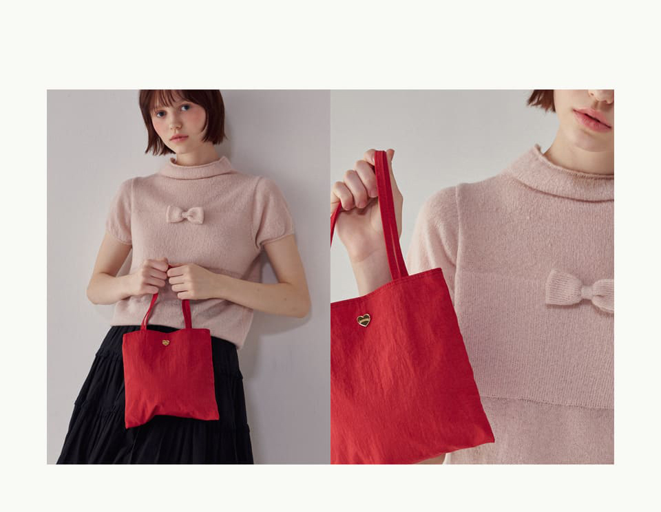 【RONRON】24SS新作★HEART SQUARE NYLON BAG RONRON HEART SQUARE NYLON BAG | Shopee Singapore