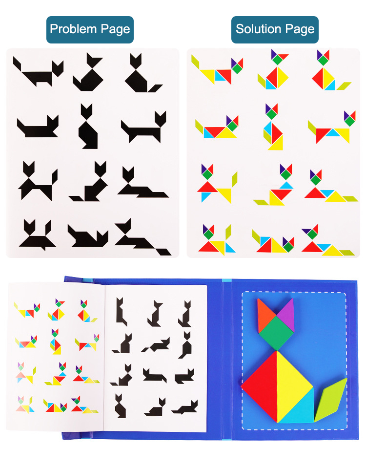 【SG Stock】 Tangram 3D Magnetic Tangram Puzzles for Kids Montessori ...