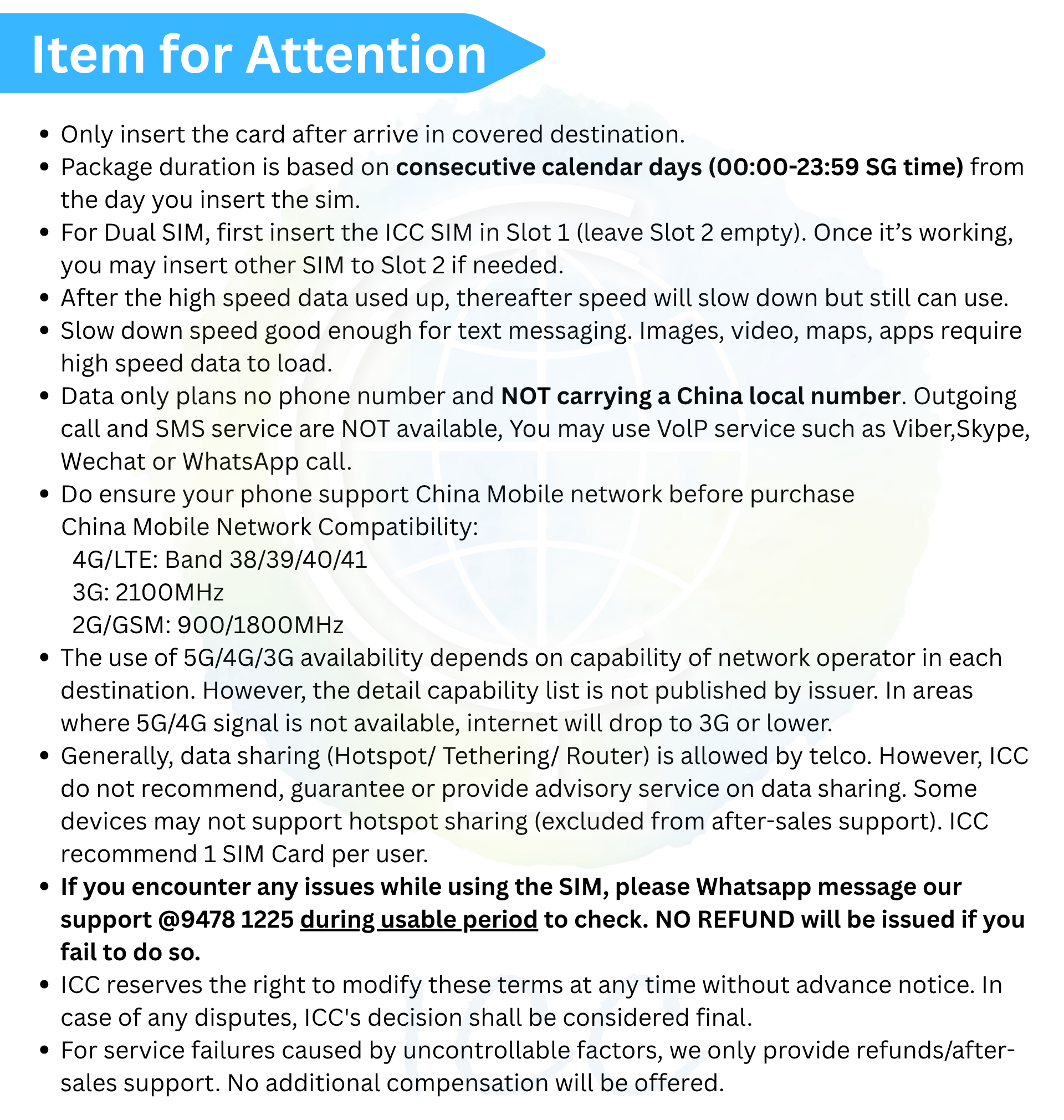 ICC_China Mainland 5-30 Days Unlimited 5G/4G Data SIM Card(China Unicom ...