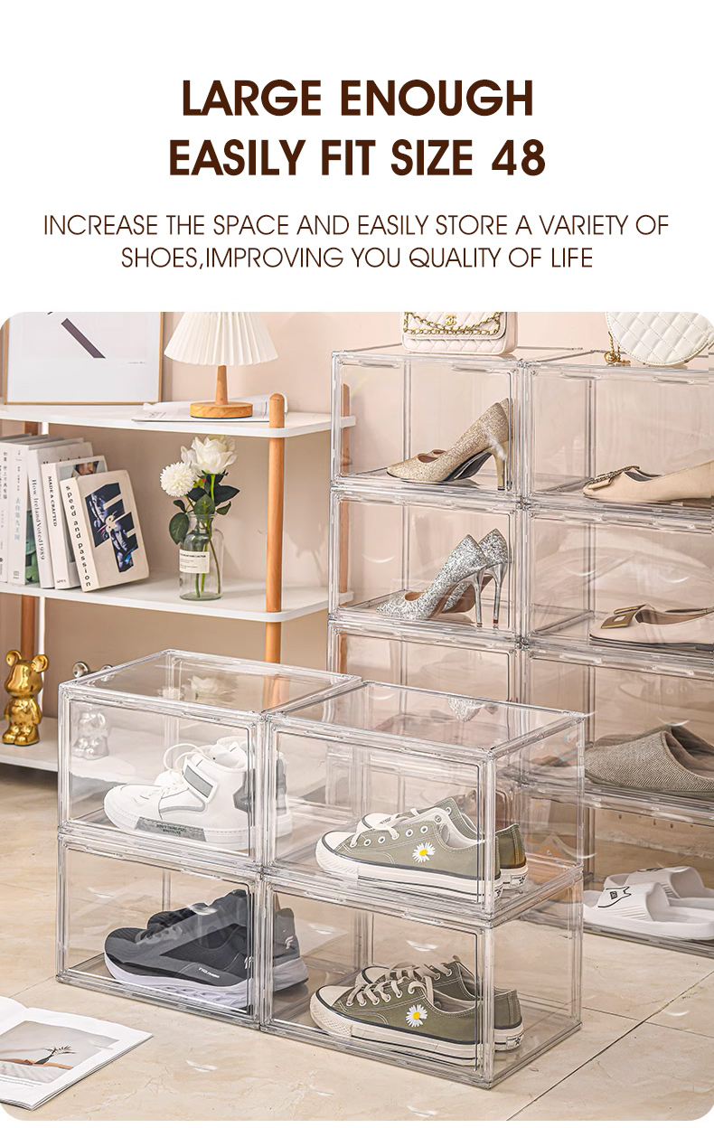 HXR Transparent Shoe Box Acrylic Shoe Rack Large-Capacity Storage Box ...