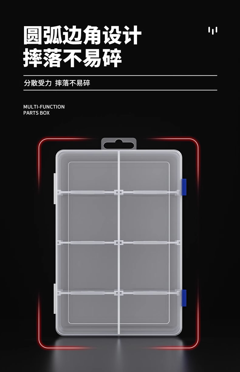 Thread Storage Box Multi-compartment Accessories Bead Transparent ...