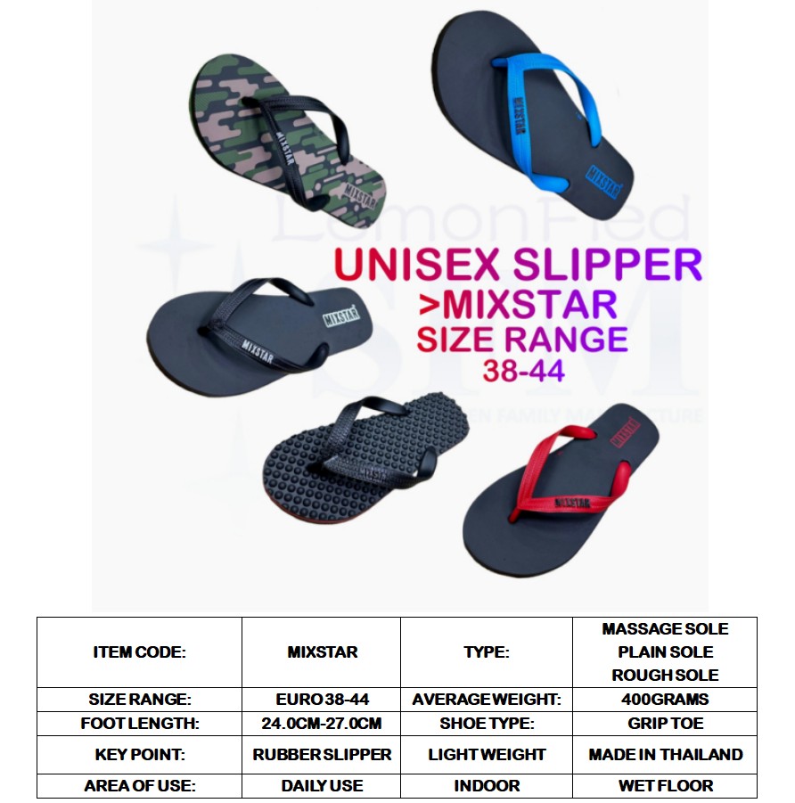MIXSTAR Slipper Size 38 - 44 Unisex Design Men Ladies Boy Girl Flip ...
