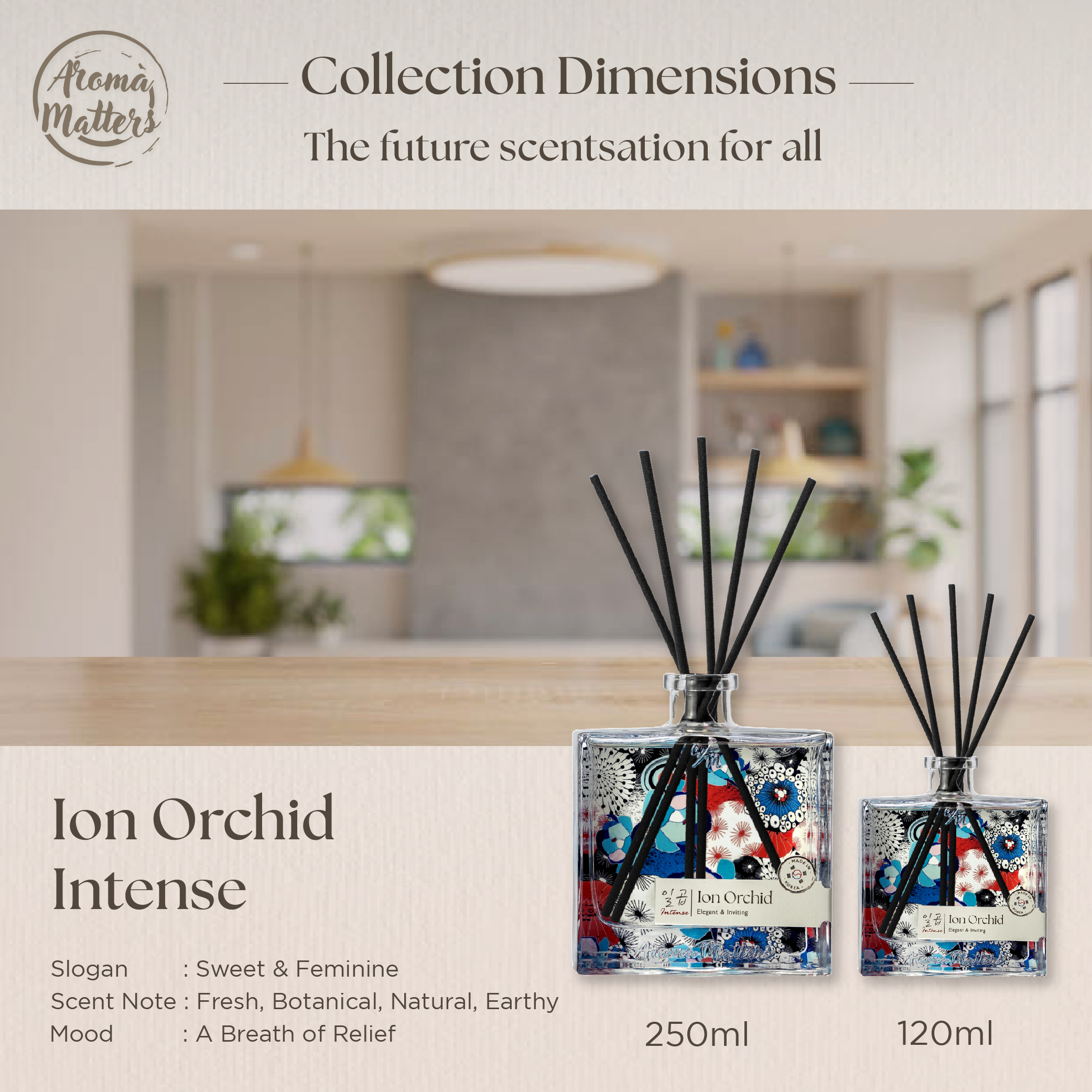Aroma Matters INTENSE Reed Diffuser Made In Korea 120ml and 250ml ...