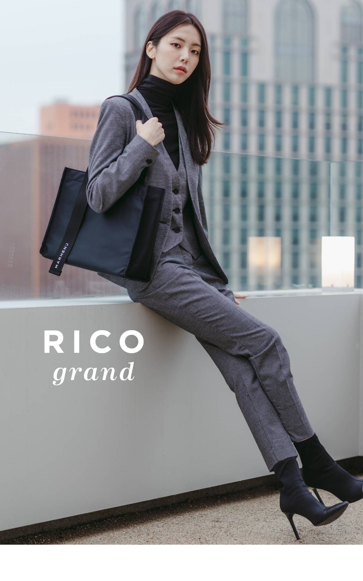 Marhen.j Rico Grand Zipper Closure Big size Shoulder Bag Fit