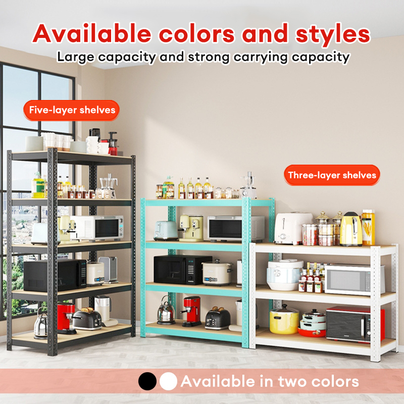 SNBAdjustable Rack Boltless Rack 3/4/5 Layer Metal Storage Shelf ...
