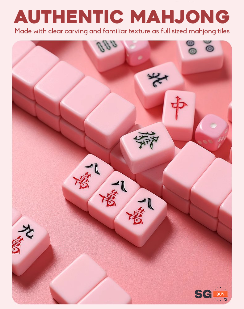 麻将 Travel Size Mini Mahjong Set Mahjong Tiles Mahjong Cards Alternative ...