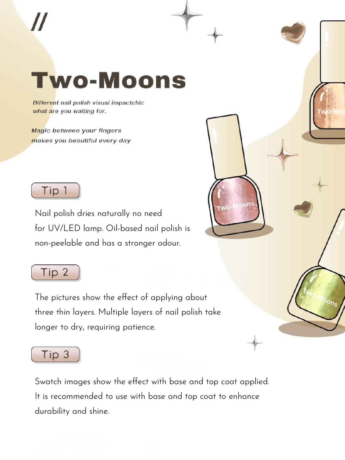 【Vainpot-SG】TWO MOONS Metallic Chrome Water Based Peel Off Non-Toxic ...