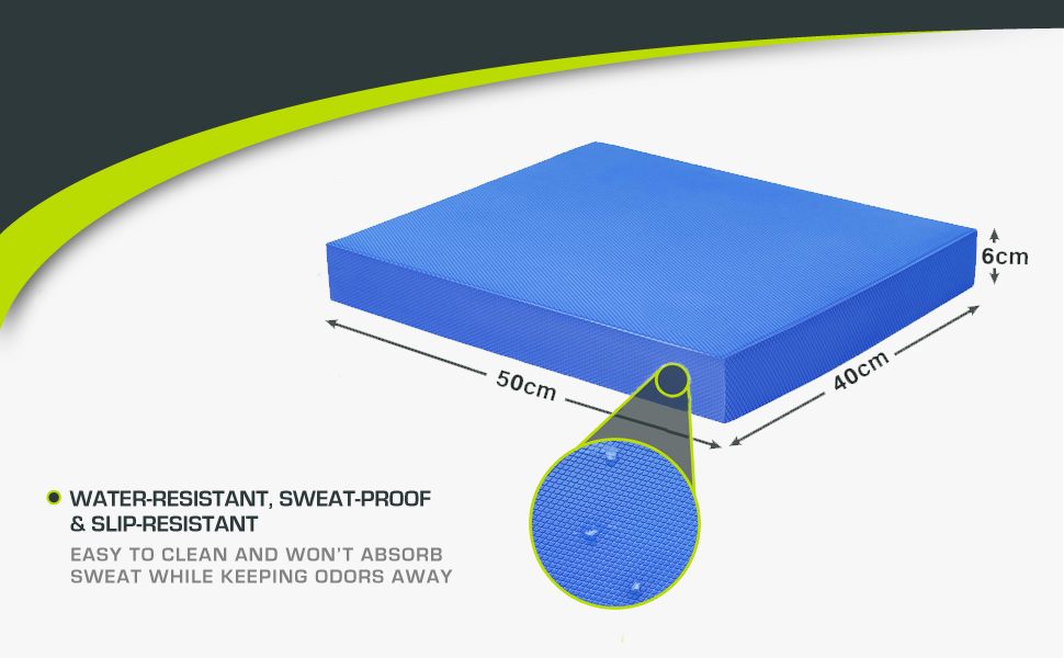 thumbnail image 2 of ProsourceFit Exercise Balance Pad - Non-Slip Cushioned Foam Mat & Knee Pad For 2 of 12