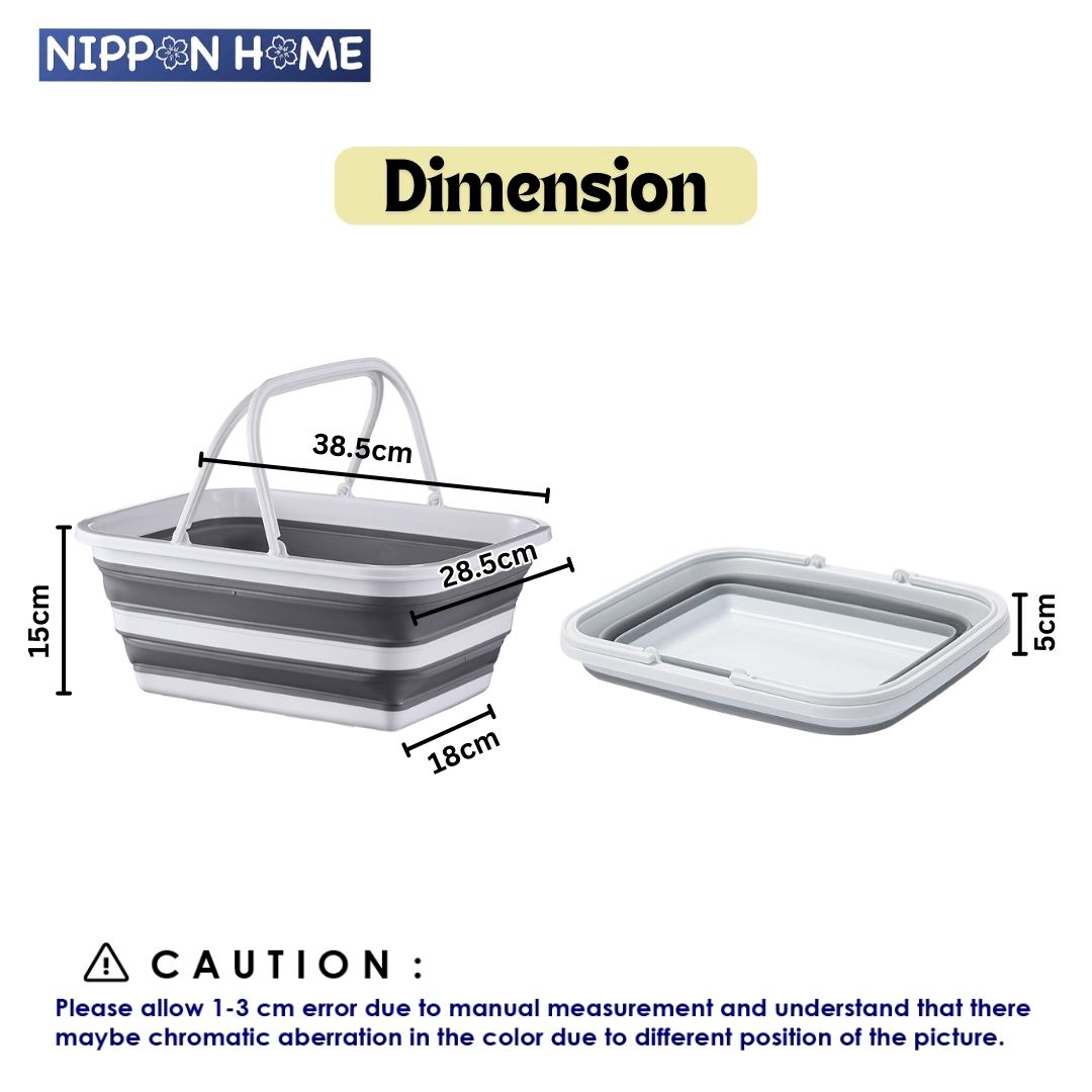 [ Household ] Rectangular Foldable Bucket Portable Folding Mop Bucket ...