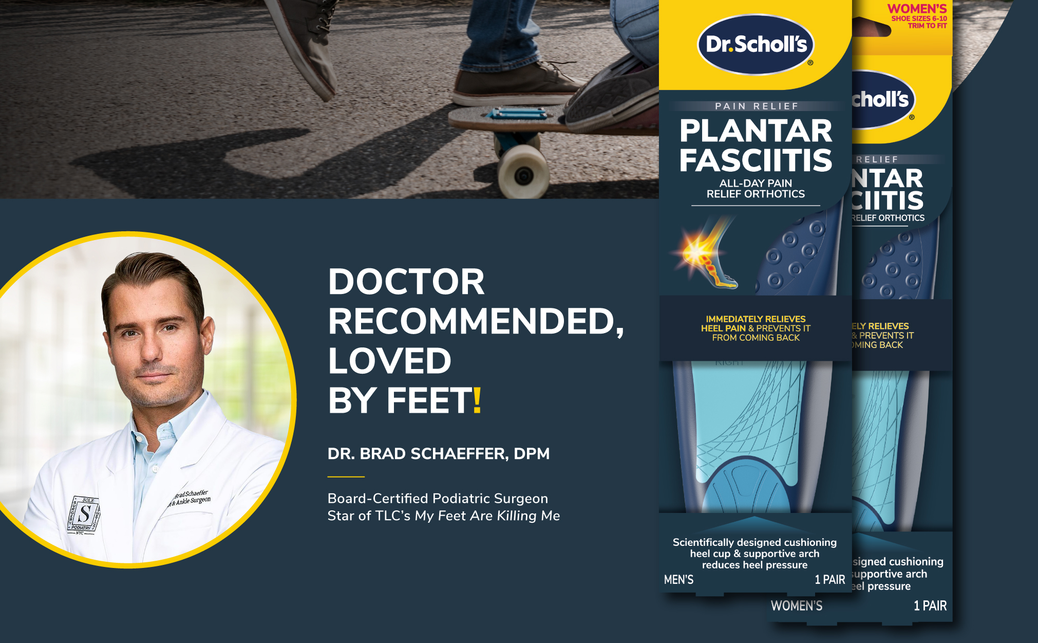 Dr.Scholl Plantar Fasciitis AllDay Pain Relief Orthotics Men Shopee