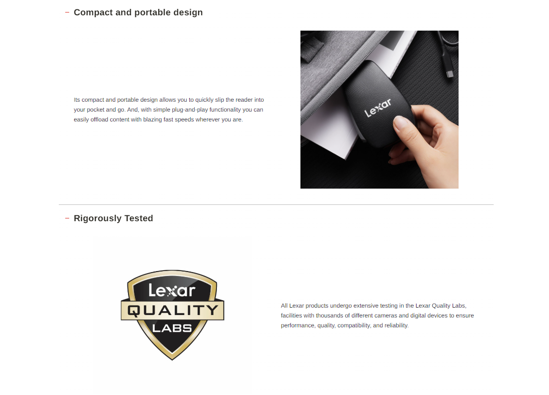 Lexar Reader RW550 CFexpress Type B / SD USB 3.2 Gen 2 Reader (2 YEARS ...