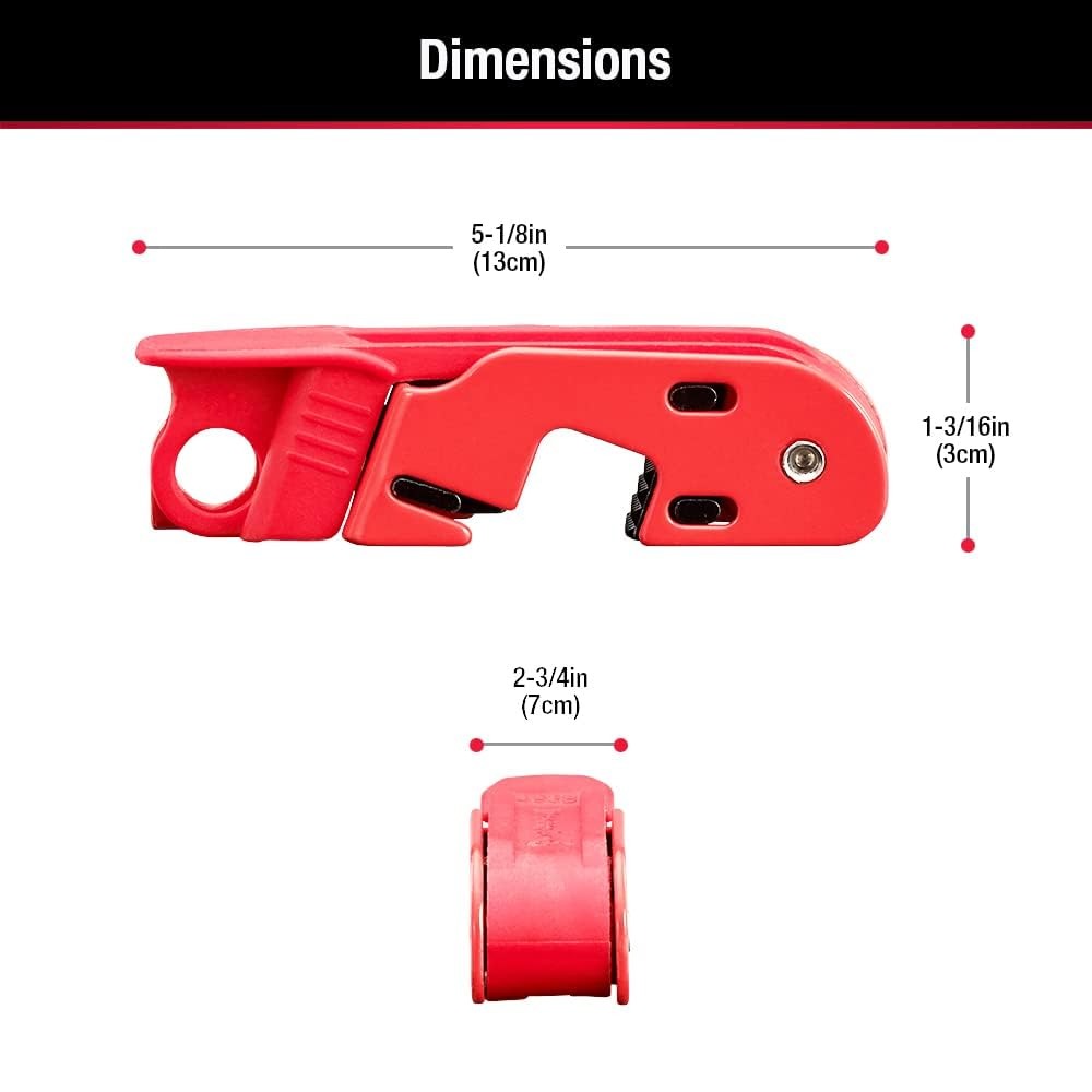 Master Lock 493B Grip Tight Circuit Breaker Lockout Device Red LOTO ...