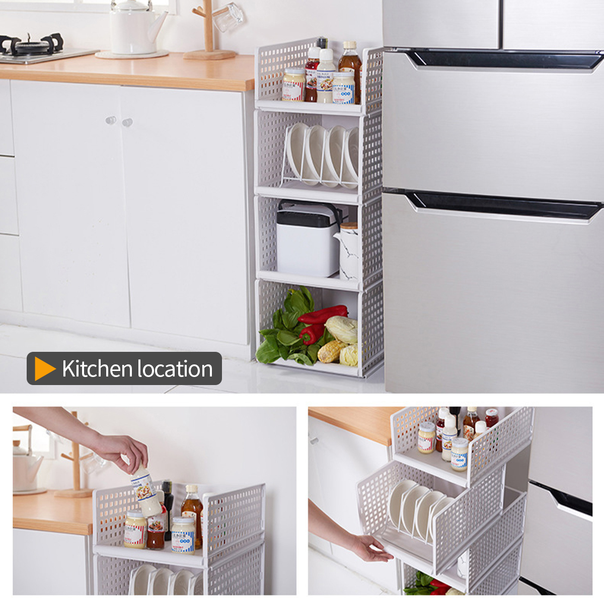 Stackable Storage Box Wardrobe Storage Drawer-Style Box Home Dorm Hotel ...