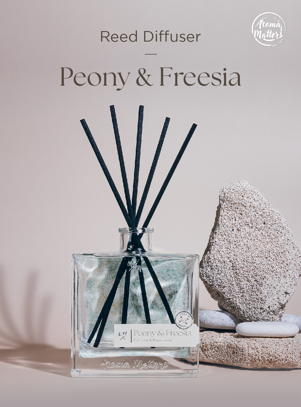 Aroma Matters Peony & Freesia Reed Diffuser Made In Korea 120ml and ...