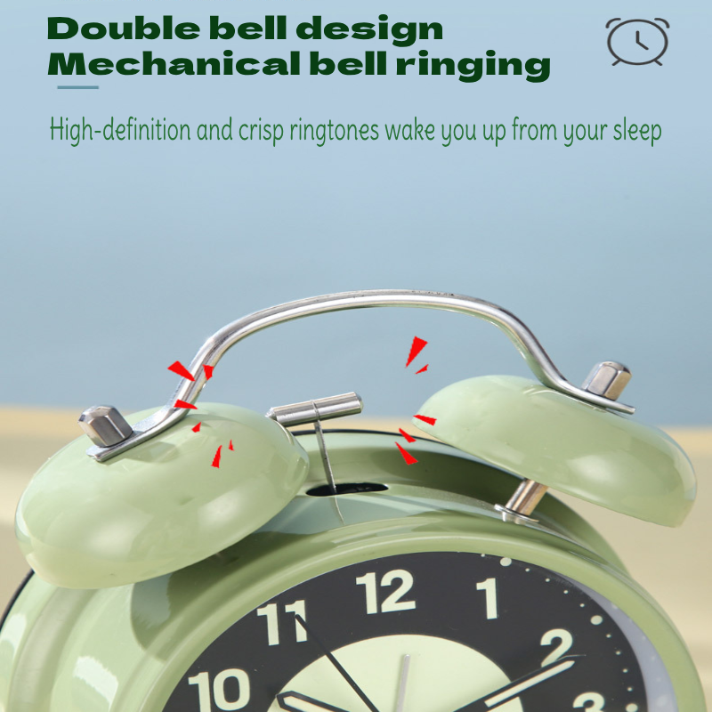 Bell Alarm No-Ticking Clock Quiet Alarm Clock Simple Living Room ...