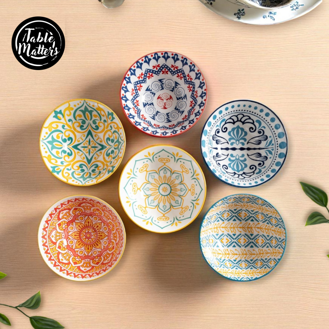 Table Matters - [Set of 6] Assorted Victoria Ripped 6 inch Soup Bowl ...