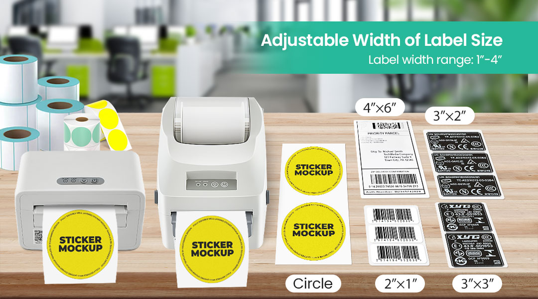 GROZZIIE USB /Bluetooth /WiFi Thermal Printer for Waybill Barcode Label ...
