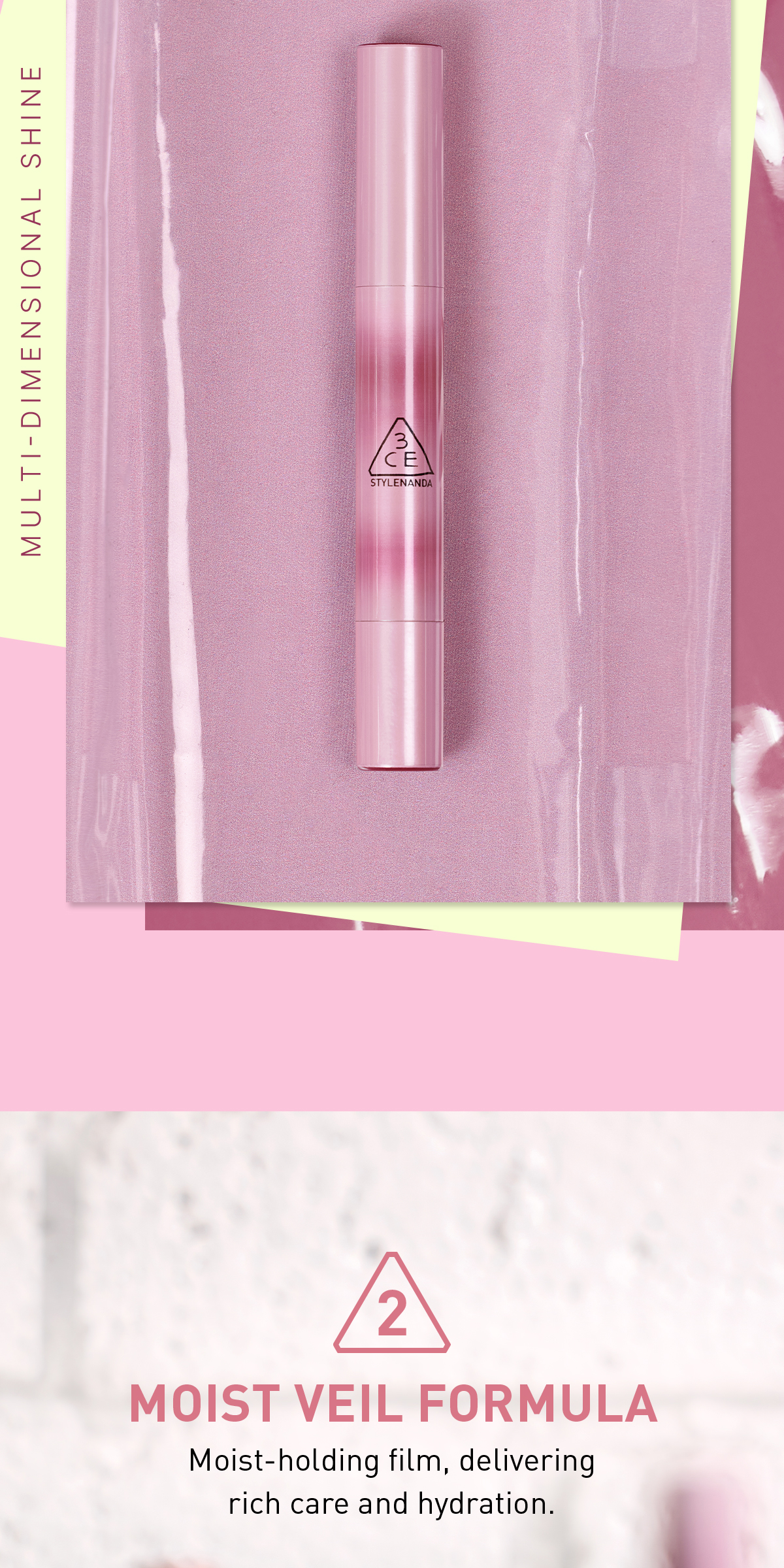 3CE Shine Reflector lipstick lip balm lip gloss cool minty moisturizing ...