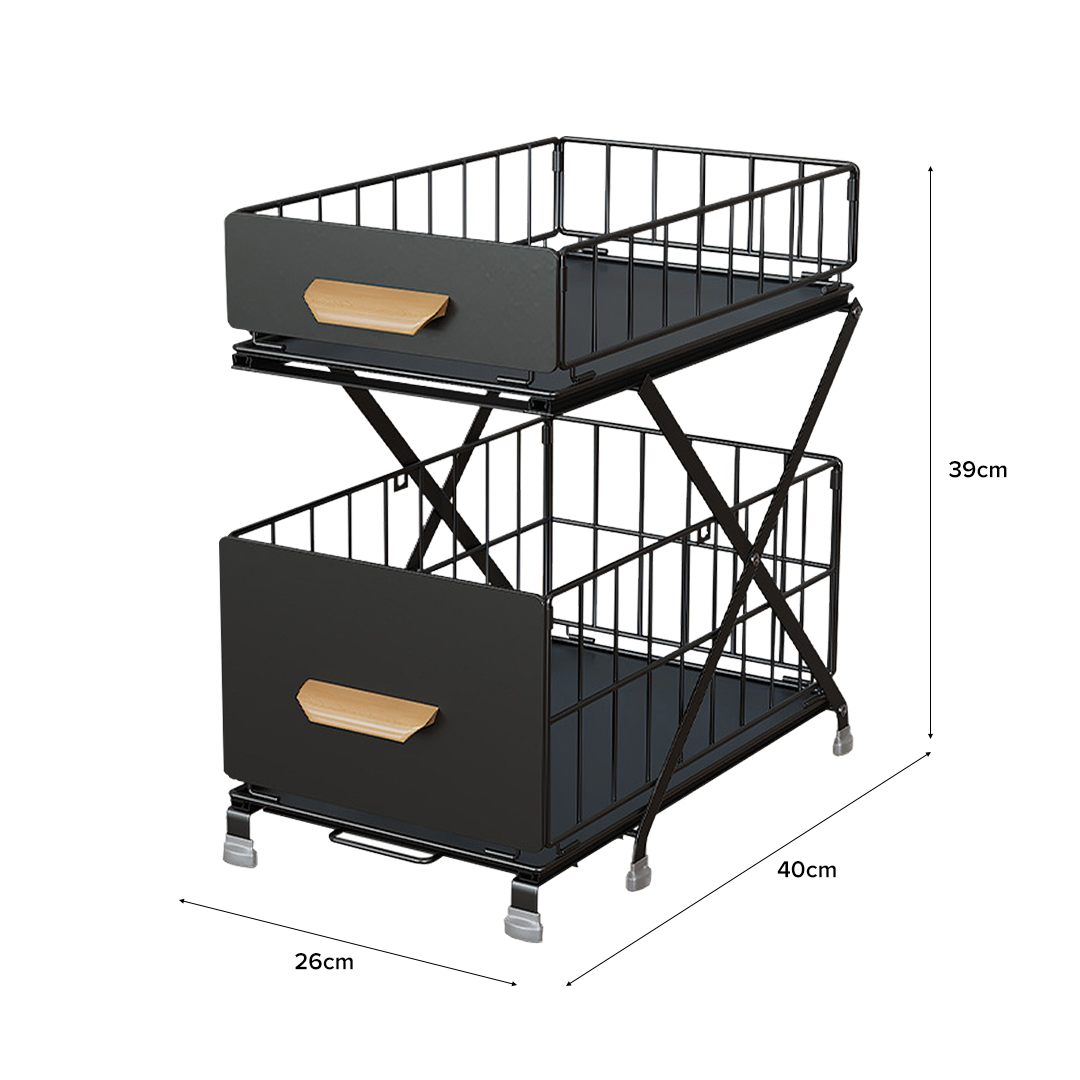 (JIJI SG) HYDD Under Sink Height Adjustable Pull-out Shelve Rack ...