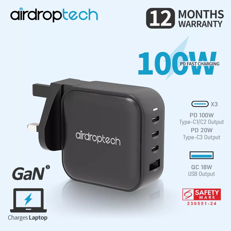 Airdroptech 100W GaN fast charger product view