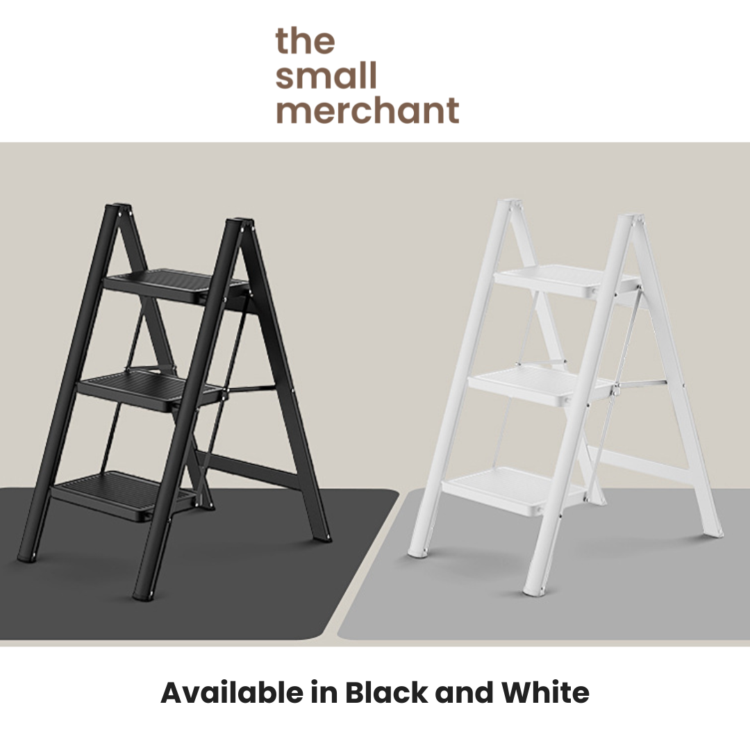 [SG STOCK] TSM 2/3/4 Steps Carbon Steel Foldable Black/White Ladder ...