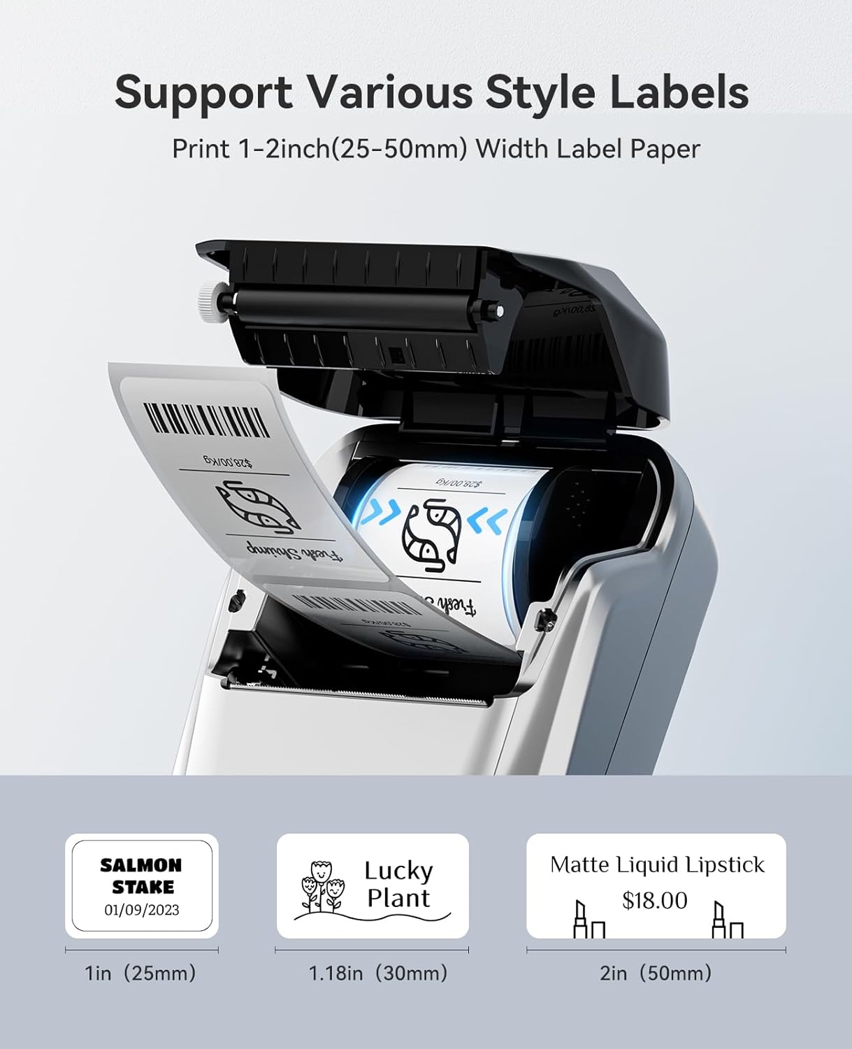 NIIMBOT Label Printer B1 20-50mm Inkless Wireless Bluetooth Thermal ...