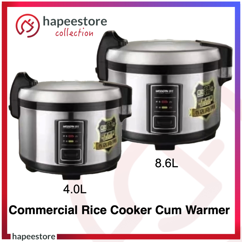 Commercial 2 in 1 Rice Cooker With Warmer | Two Sizes | ( 4.0L / 8.6L ...