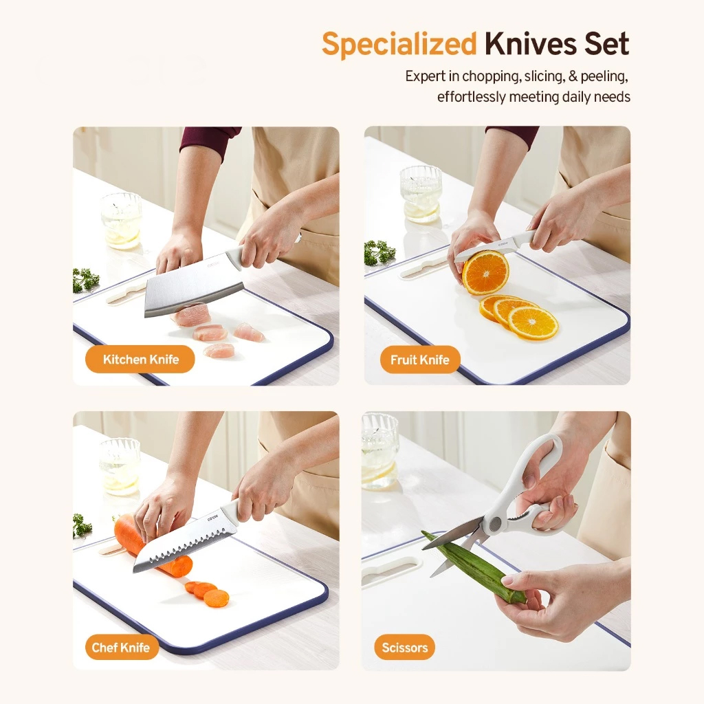 【HM】SG Kitchen Knife Set 5 Pieces Kitchen Knife/Chef Knife/Santoku