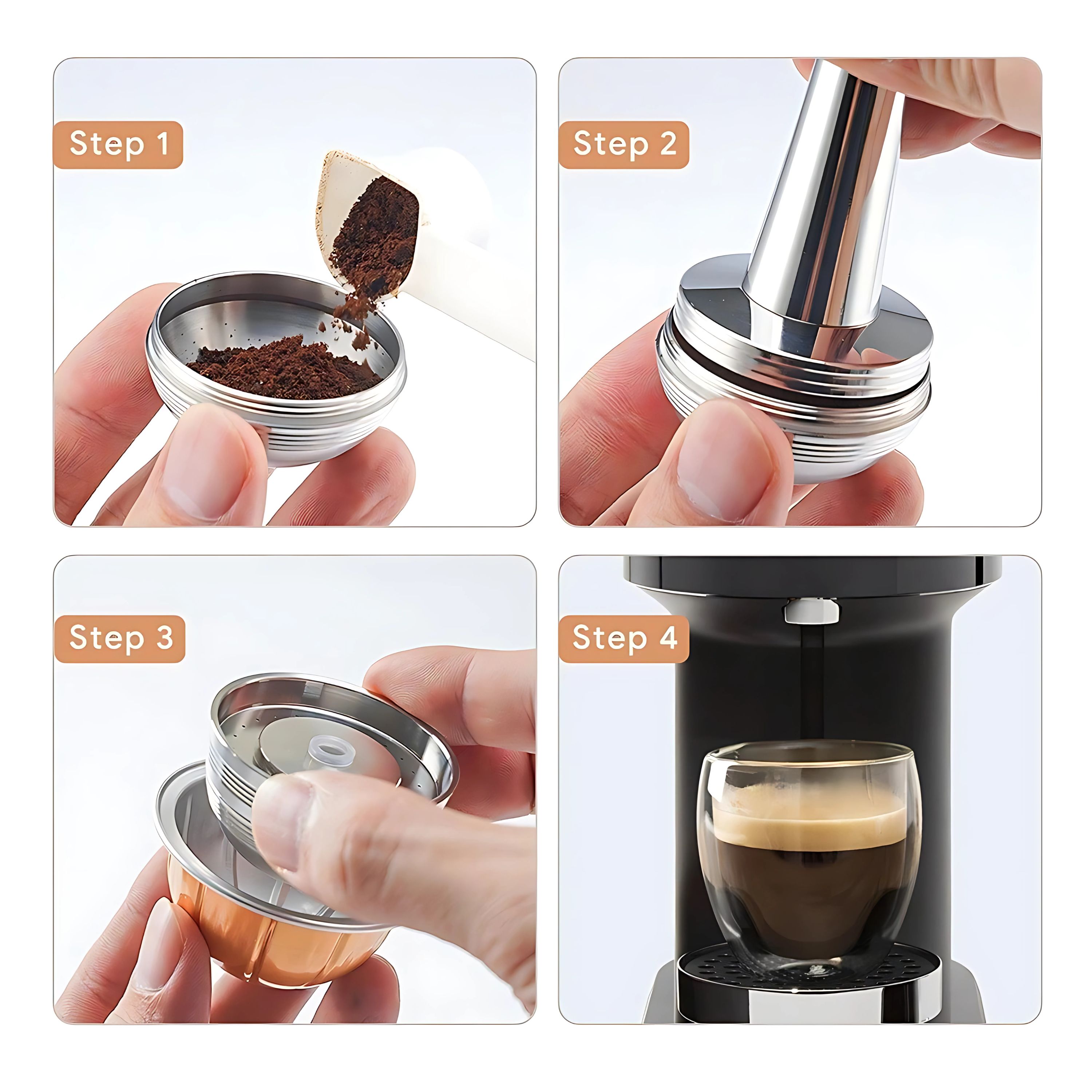 Reusable Nespresso Vertuo Stainless Steel Capsule | Refillable ...