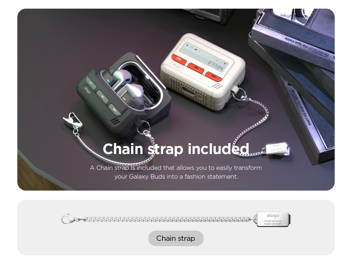 elago Pager Chain Case Compatible for Samsung Galaxy Buds 3 Case ...