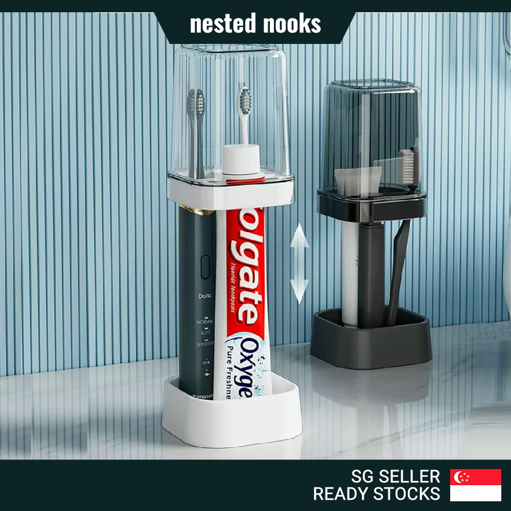 Premium Quality Height Adjustable Toothbrush Toothpaste Holder with ...