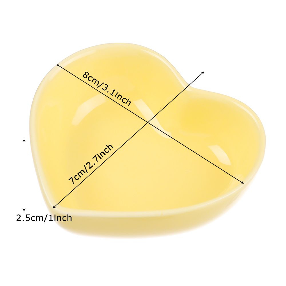 Ceramic Heart Shape Dish Bowl Dessert Love Microwave Safe 7cm x 8cm