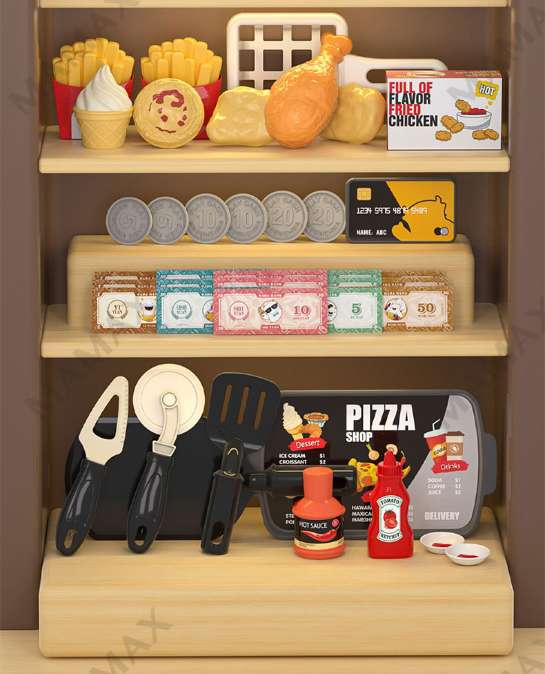 【SG Stock】71Pcs/66Pcs Mini Fast Food Chain/Pizza Shop/Burger Shop★Kids ...