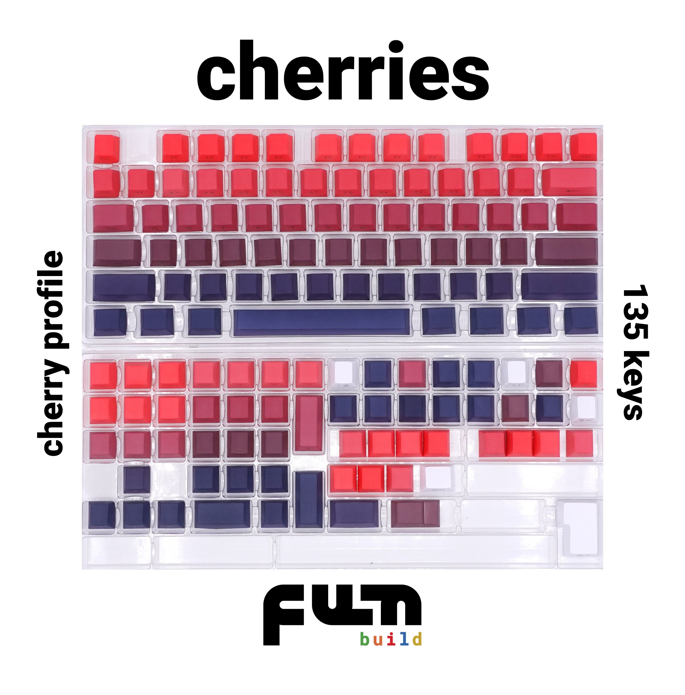 [CHERRIES Keycaps][Cherry Profile] Double-shot Mold Injection 135 Keys ...