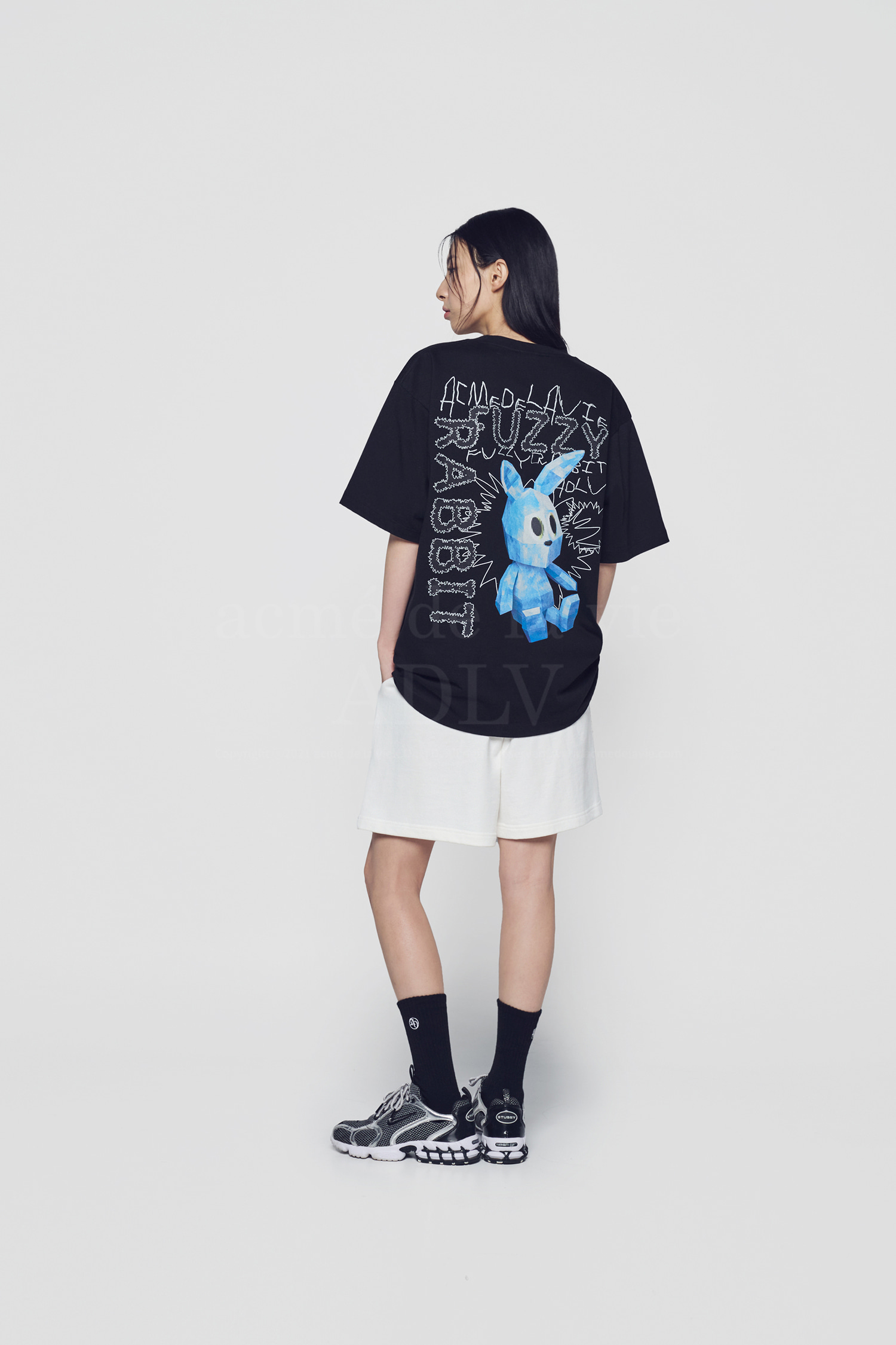 [ADLV] RETRO RABBIT SHORT SLEEVE T-SHIRT /追跡付 Promo [adlv] Acmedelavie Retro Rabbit Short Sleeve T-shirt