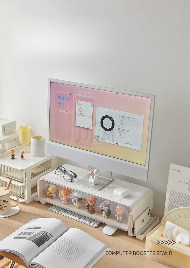 SG Toy Display Office Monitor Computer Elevated Rack Desktop Organize ...