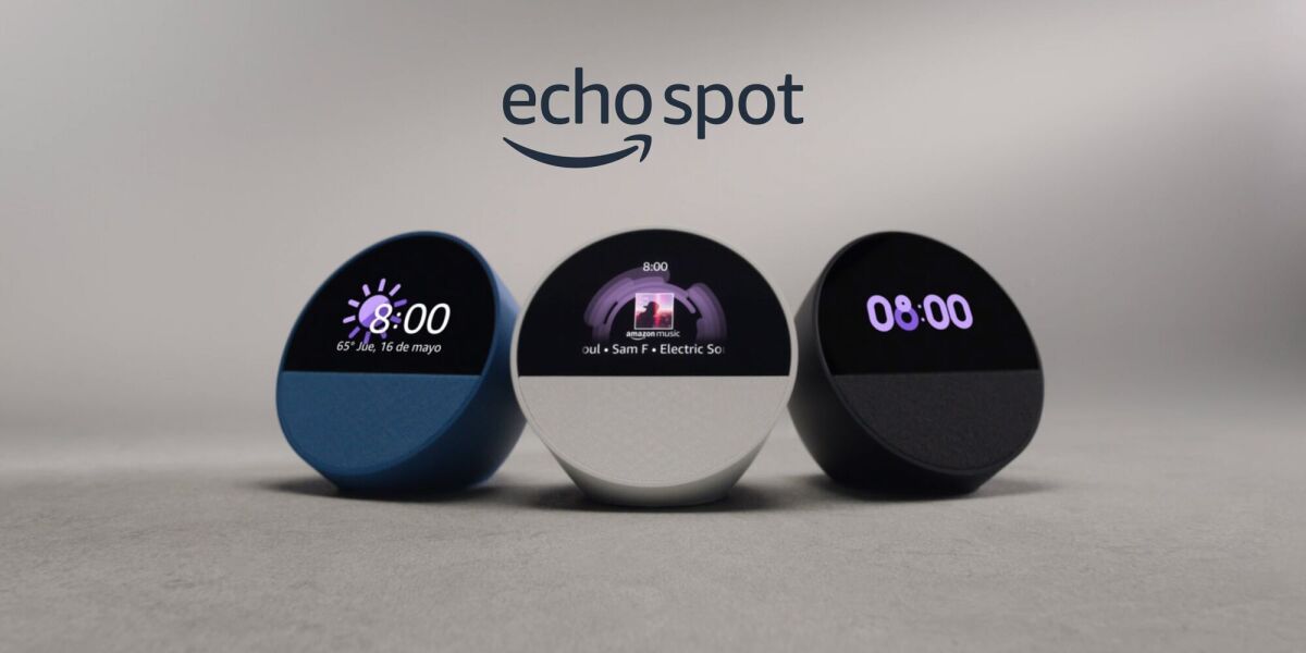 Amazon Echo Spot 2024 - Smart Alarm Clock with Alexa Bluetooth Wireless ...