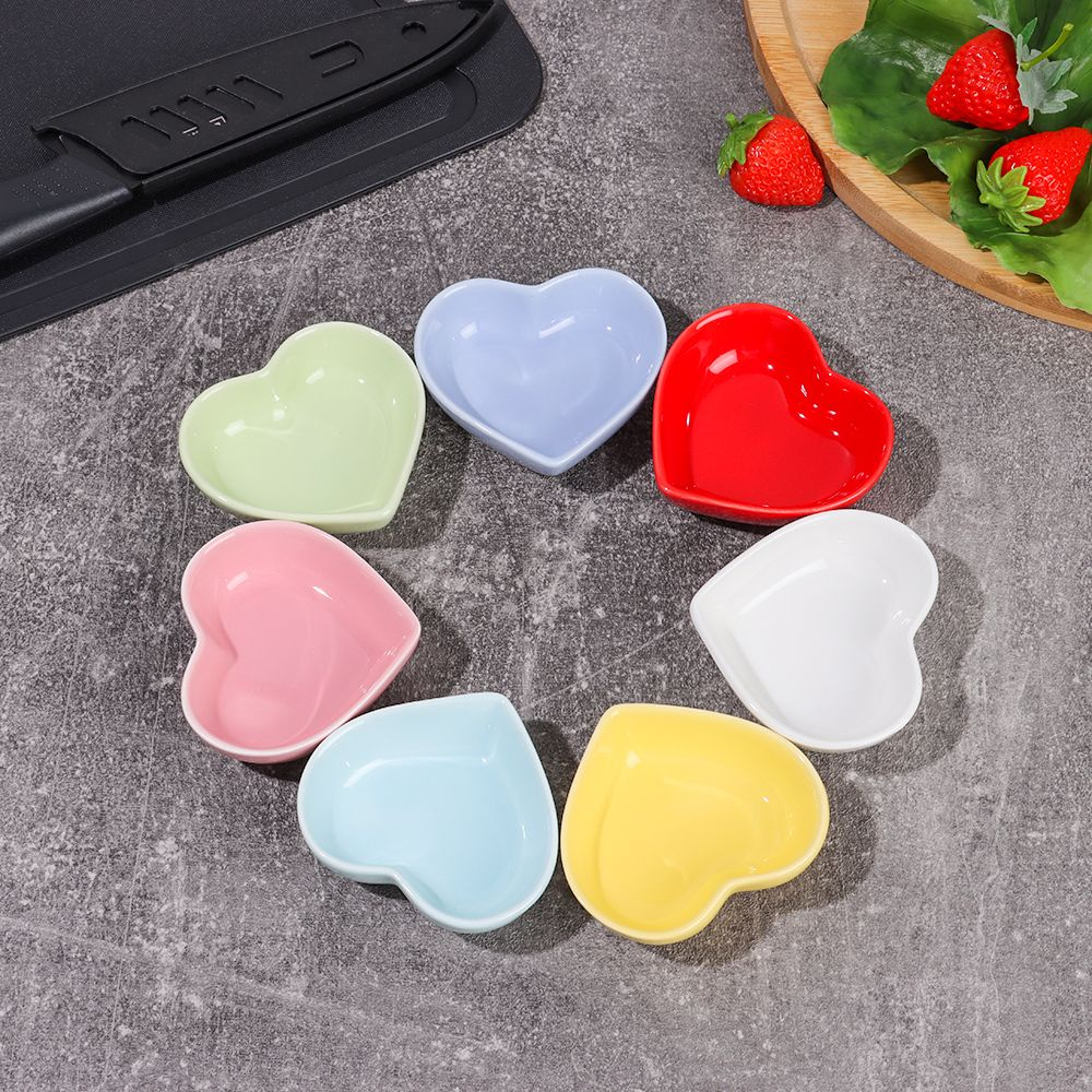 Ceramic Heart Shape Dish Bowl Dessert Love Microwave Safe 7cm x 8cm