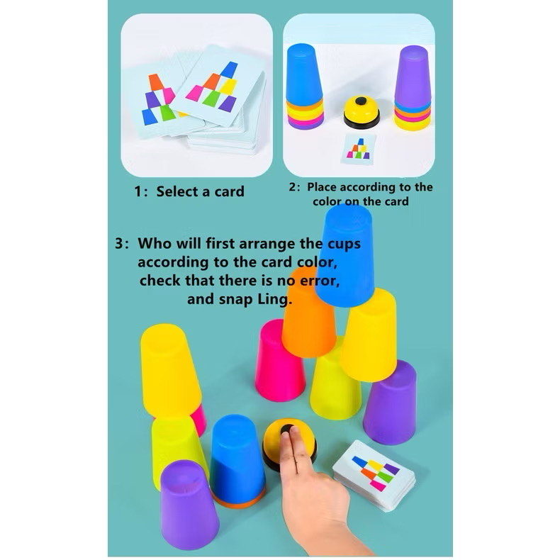 Colour and Shape Matching Game Stacking Cups Game For Kids Birthday ...
