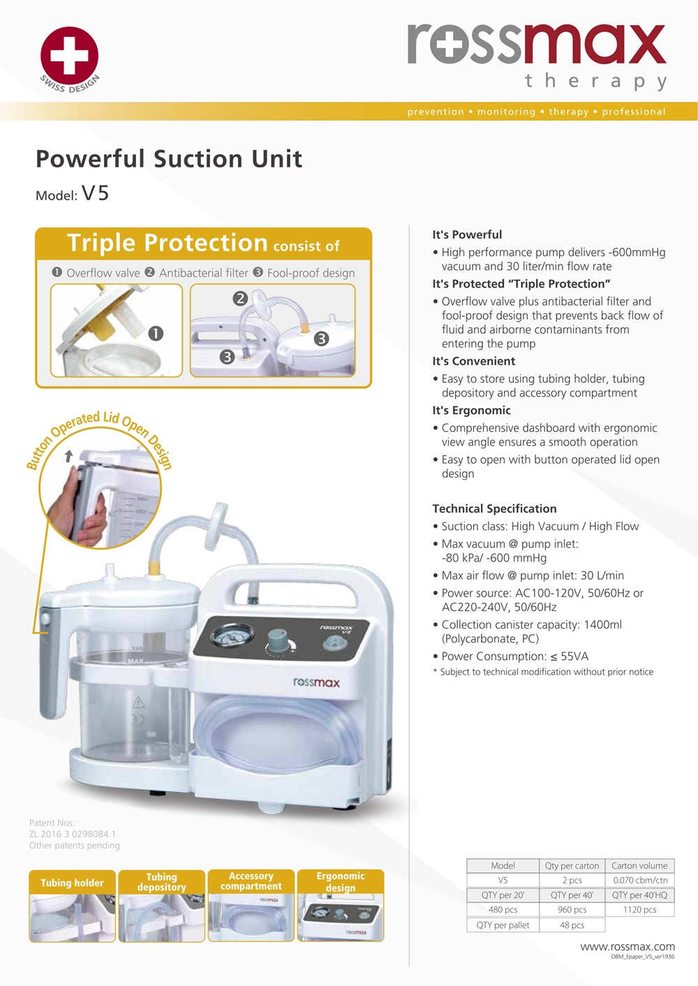 Rossmax Suction Pump V5 | Phlegm Suction Nasal & Mouth Power ...