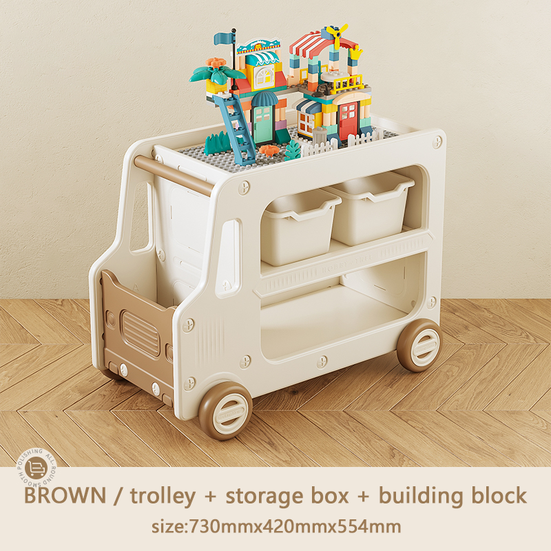 SG STOCK - 4in1 Mini Bus Storage 4 wheel Kids' Storage Bookshelve ...