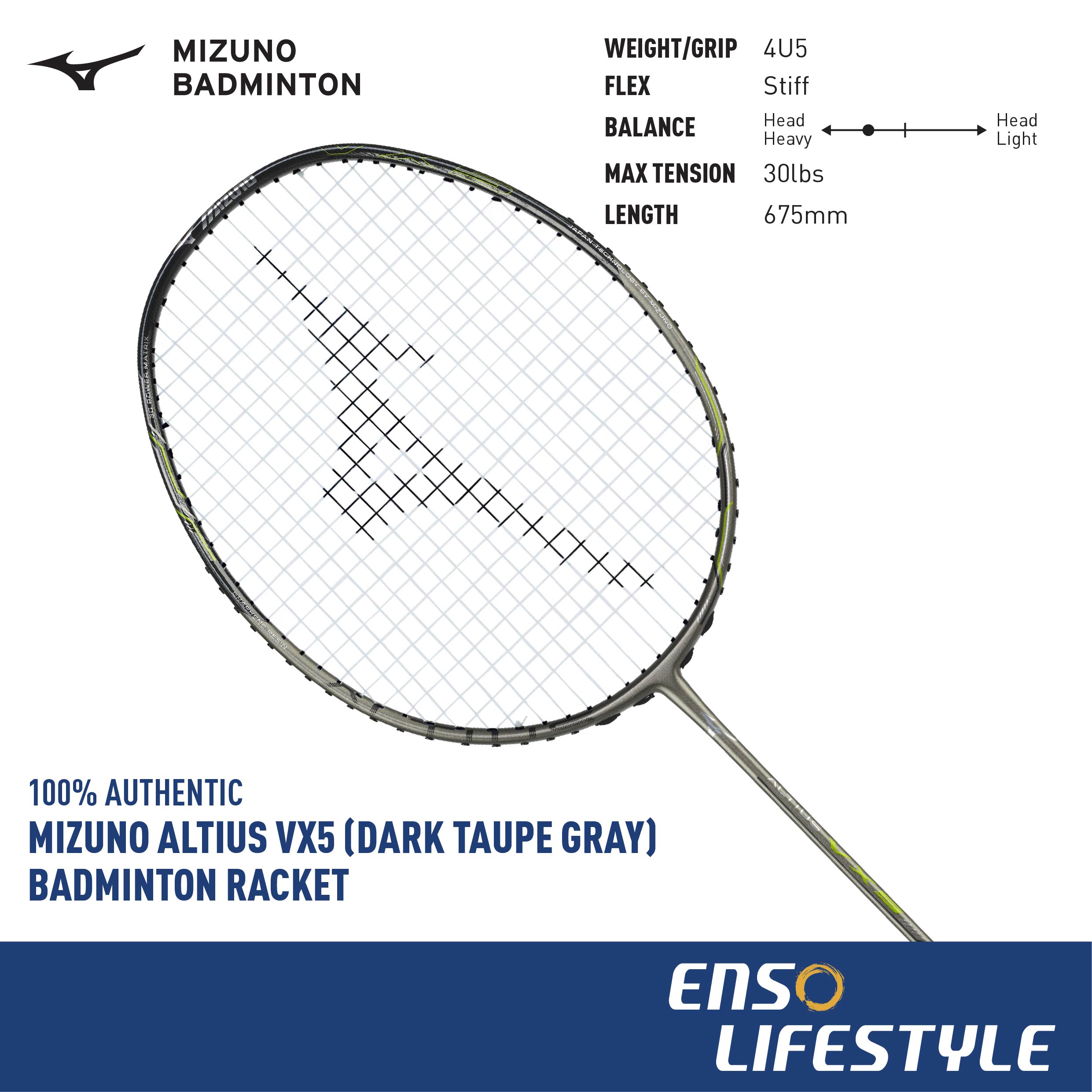 Mizuno Badminton Racket Altius VX5 (Unstrung) | Shopee Singapore