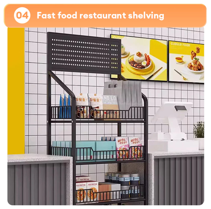 Mobile Snack Storage Rack Store Small Food And Beverage Display Rack ...