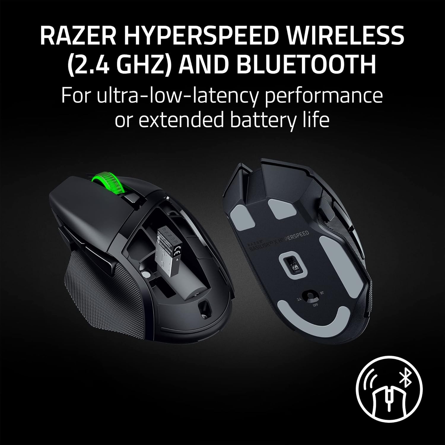 マウス・トラックボール Razer Basilisk V3 X Hyperspeed Razer Basilisk V3 X HyperSpeed Wireless Gaming Mouse: Up to